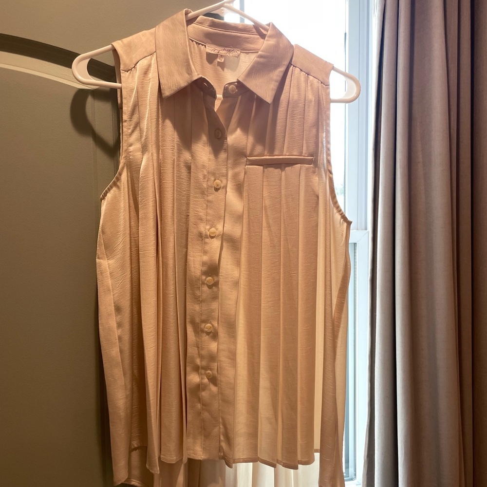 Mystree Light Pink Sleeveless Blouse